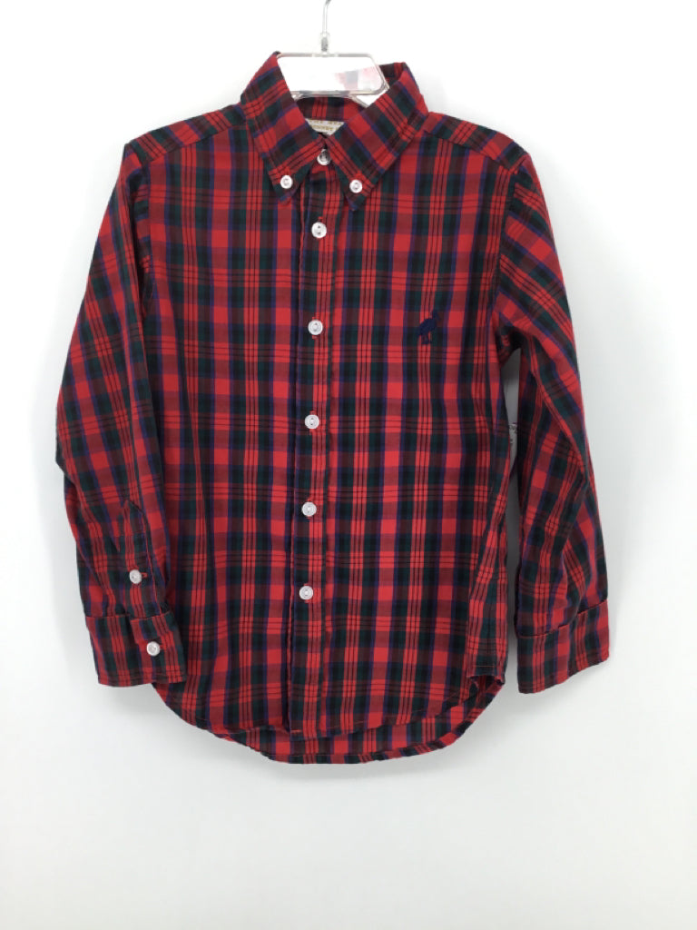 The Beaufort Bonnet Co Child Size 4 Red Plaid Shirt - boys