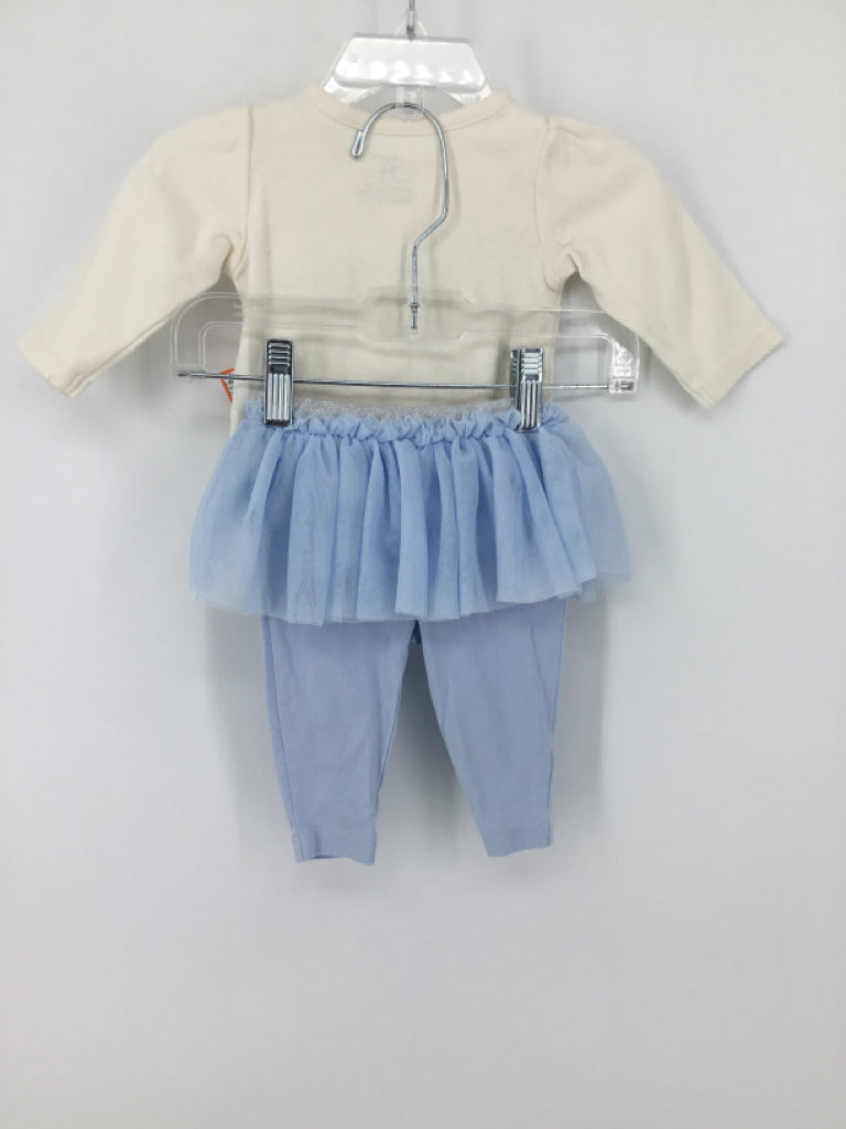 Carter's Child Size 3 Months White screen printed Outfit - boys