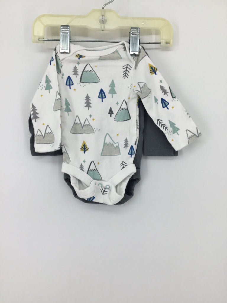 cloud island Child Size Newborn Gray Onesie