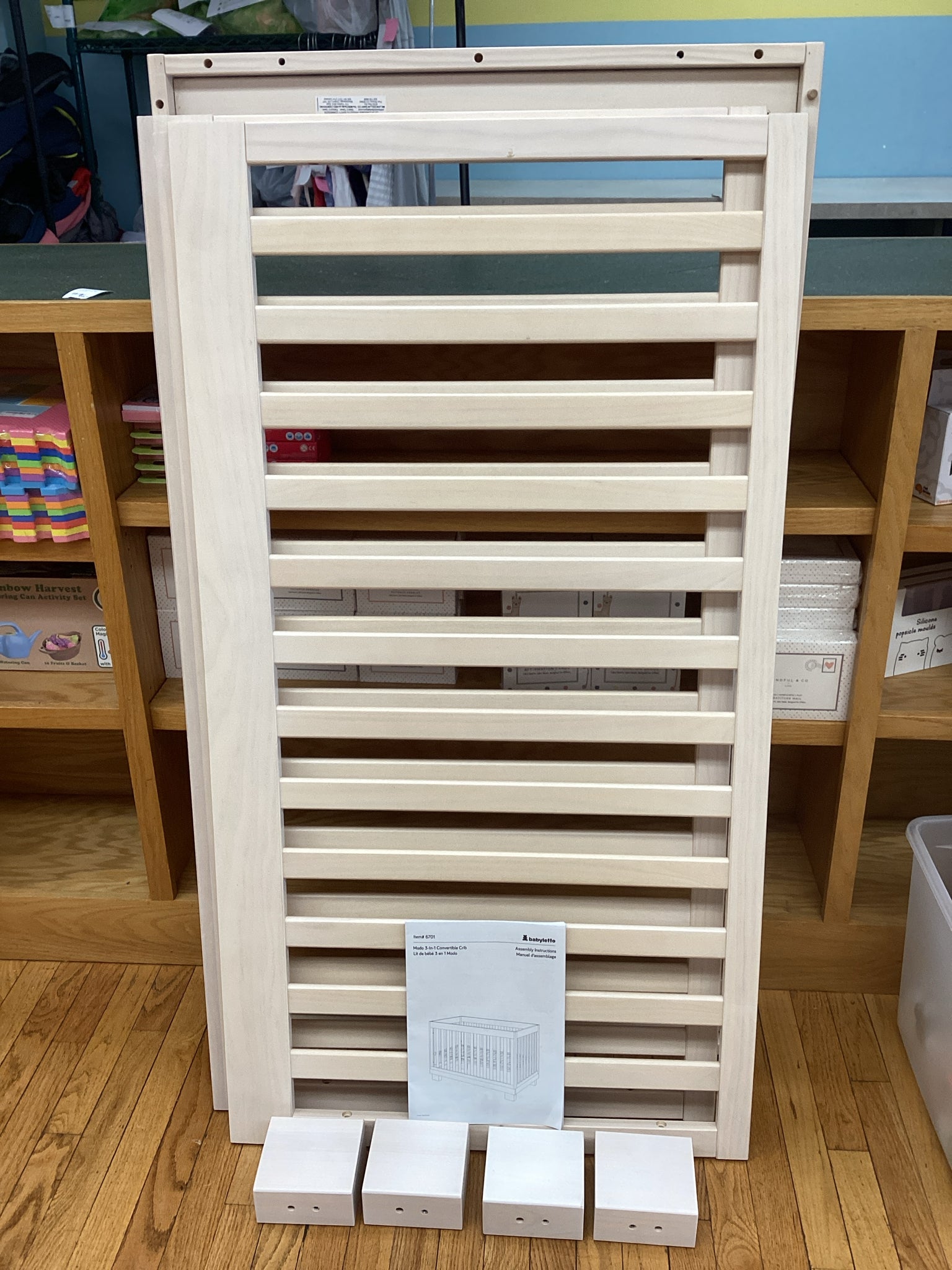 Babyletto Modo Washed Natural Wood 3-in-1 Convertible Baby Crib