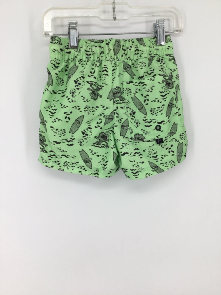 Art Class Child Size 4 Green Print Swimwear - boys