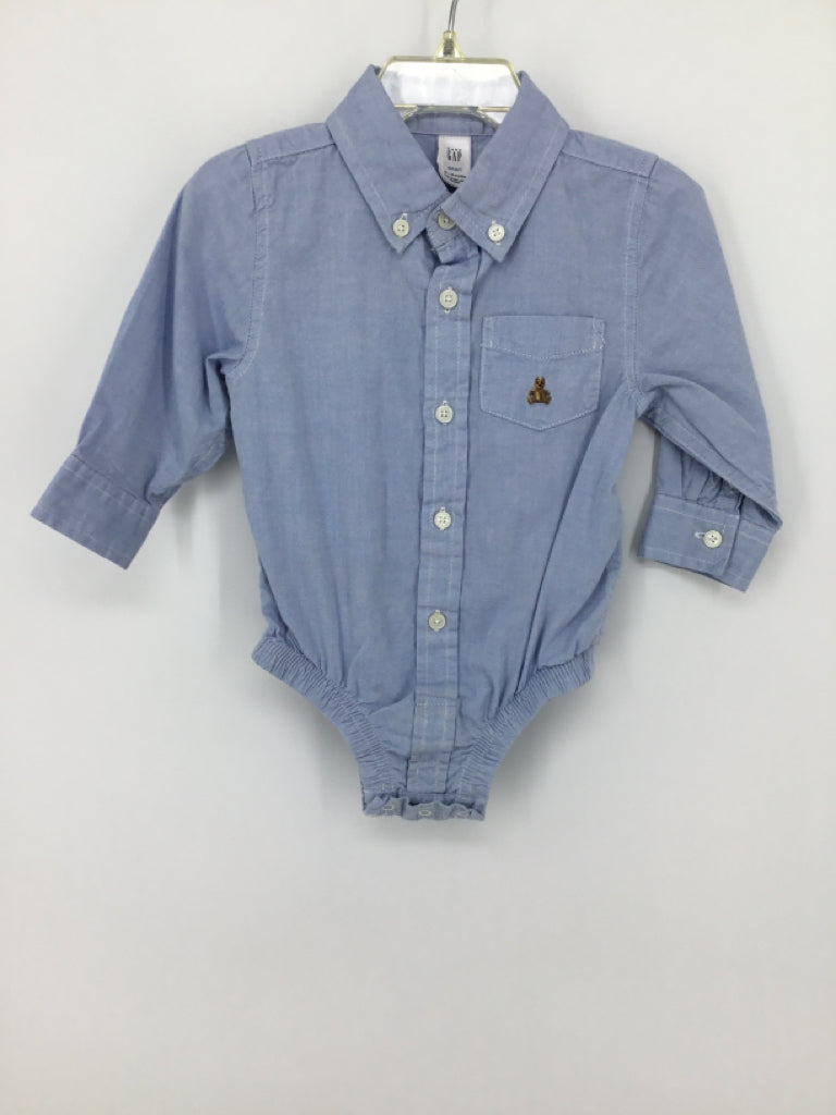 Baby Gap Child Size 12-18 Months Blue Onesie
