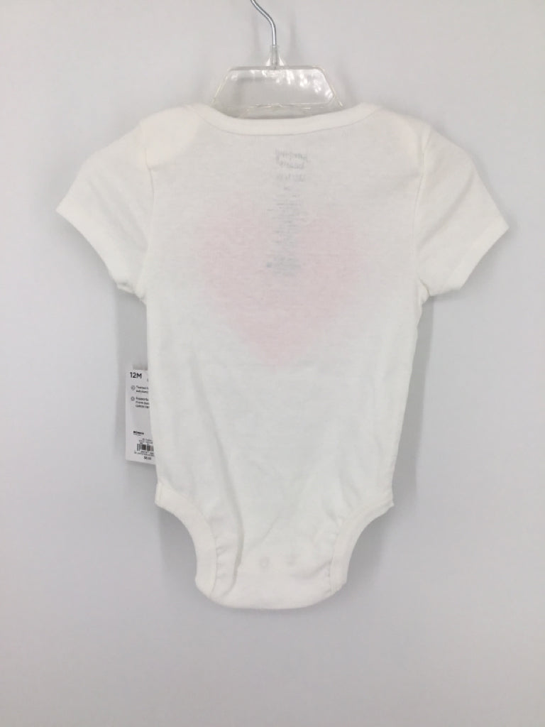jumping beans Child Size 12 Months White Valentine's Day Onesie