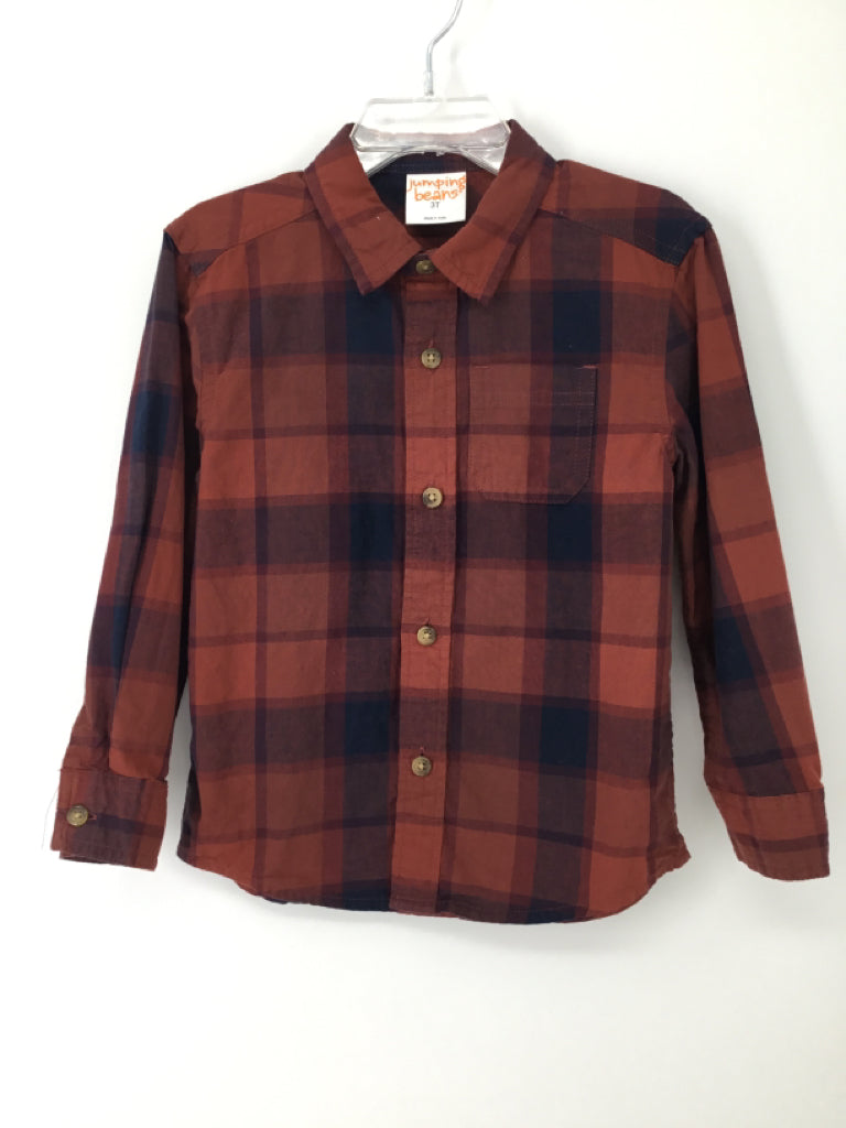 jumping beans Child Size 3 Red Plaid Shirt - boys