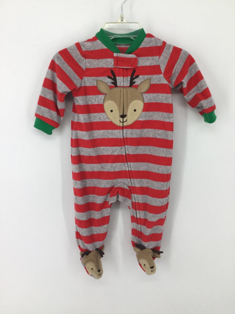 Just One You Made by Carters Child Size 3 Months Red Christmas Sleeper