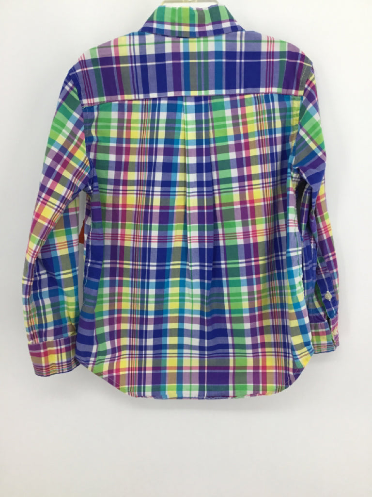 Ralph Lauren Child Size 5 Multi-Color Plaid Shirt - boys