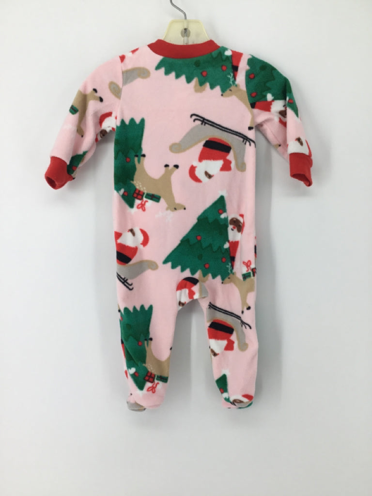 Carter's Child Size 6 Months Pink Christmas Sleeper