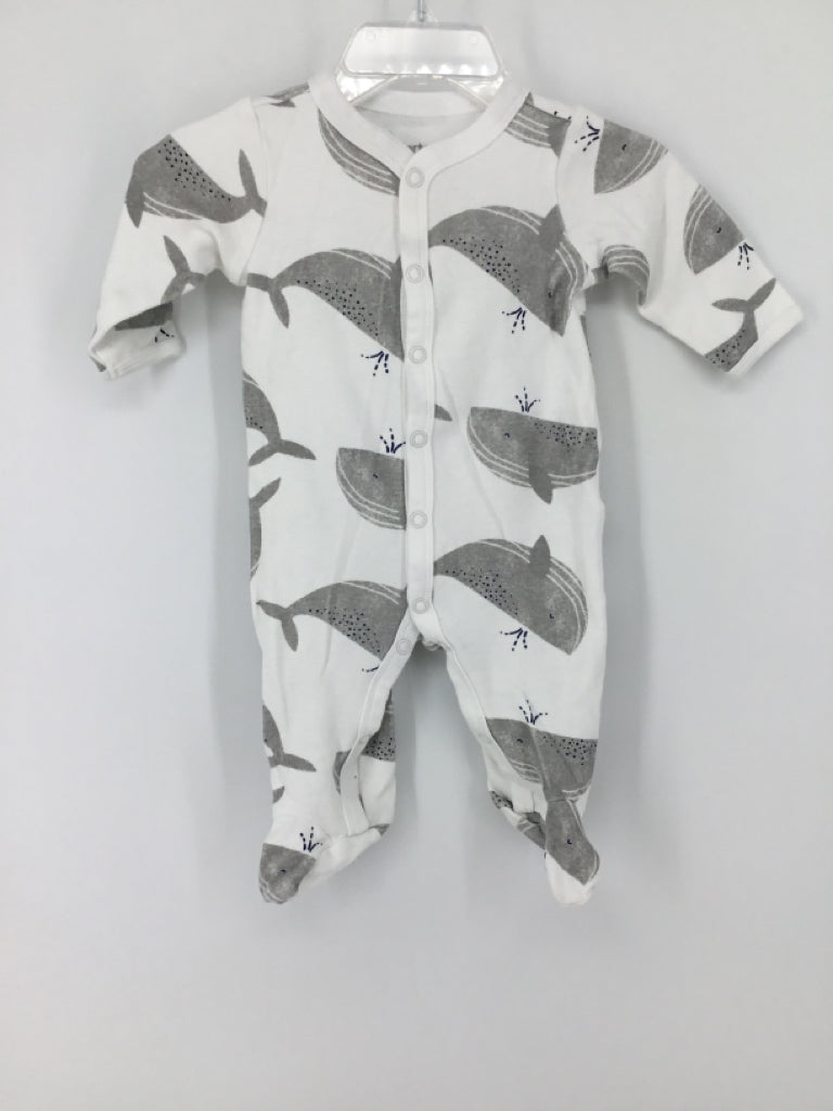 Carter's Child Size 3 Months White Sleepers