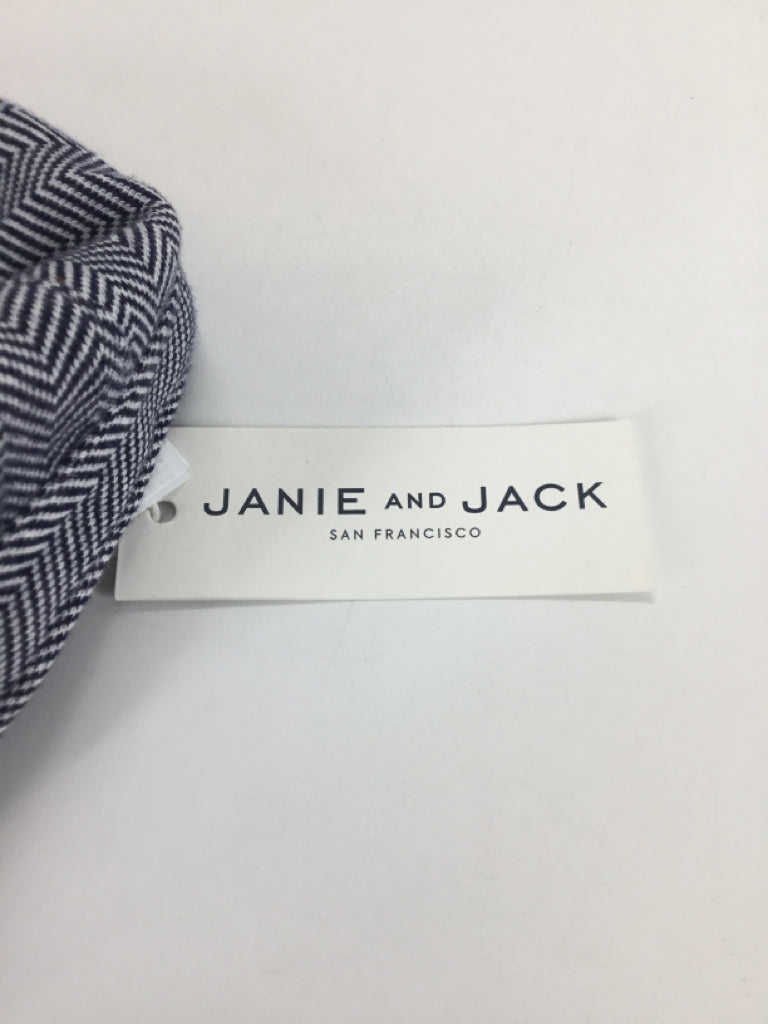 Janie and Jack Child Size 18-24 Months Navy Herringbone Hats - boys