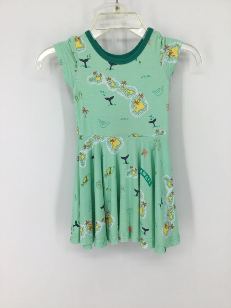 CoCo Moon Child Size 0-6 Months Green Dress - girls