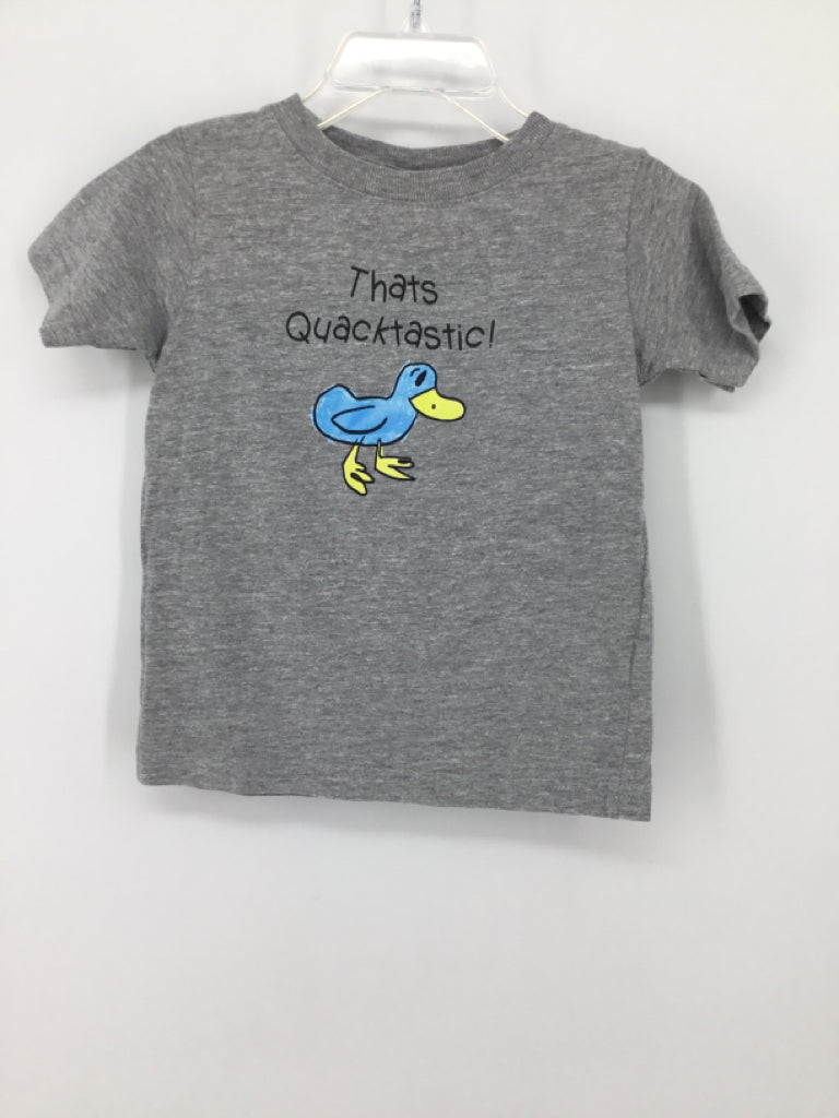 Rabbit Skins Child Size 18 Months Gray screen printed T-shirt - boys
