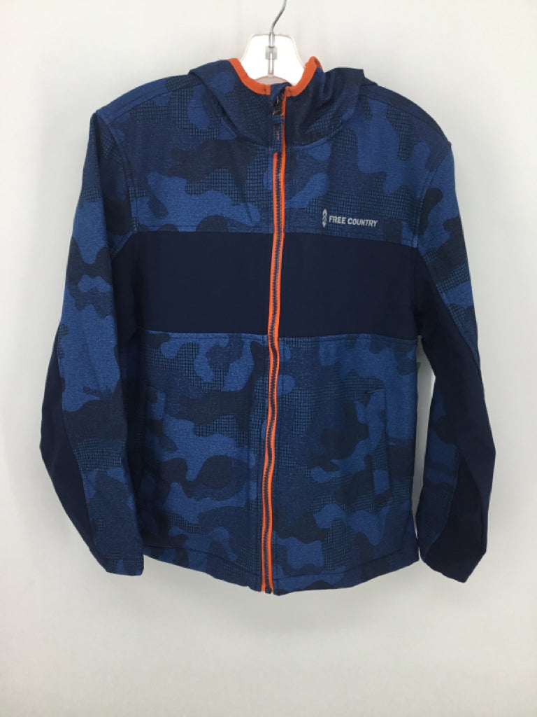 Free Country Child Size 10 Blue Print Jacket - boys