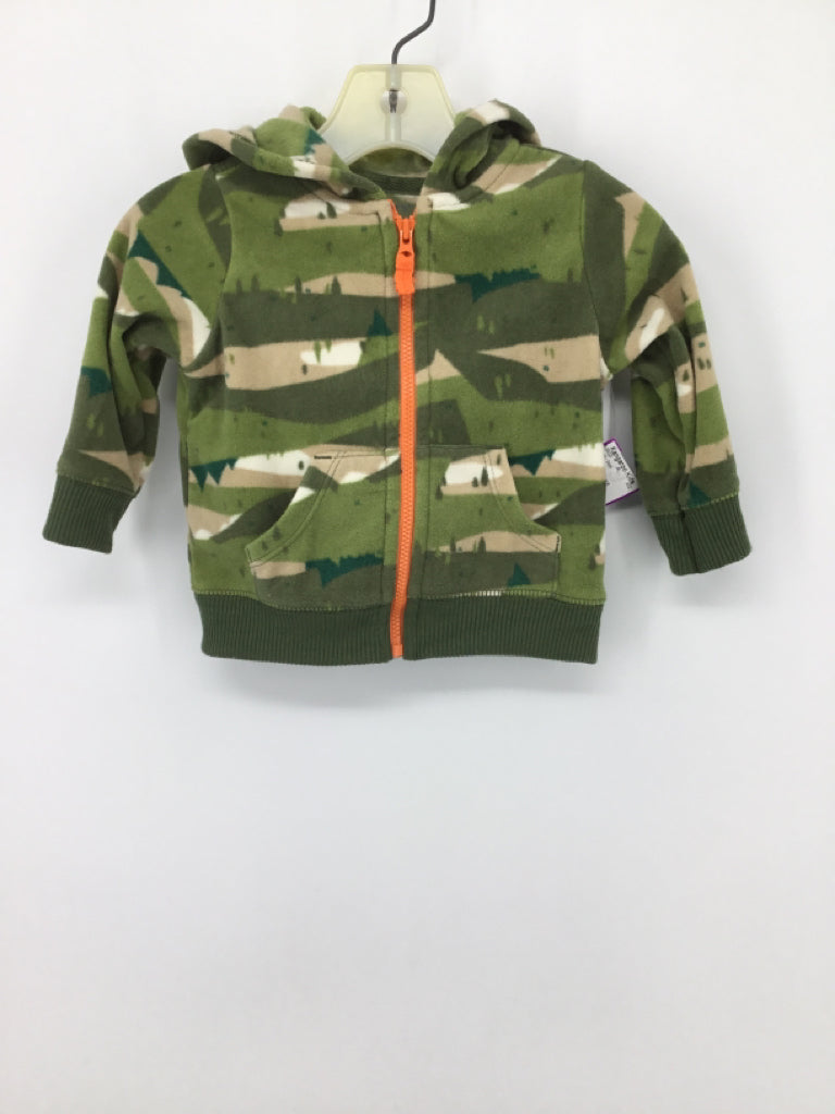 Carter's Child Size 6 Months Green Print Hoodie - boys