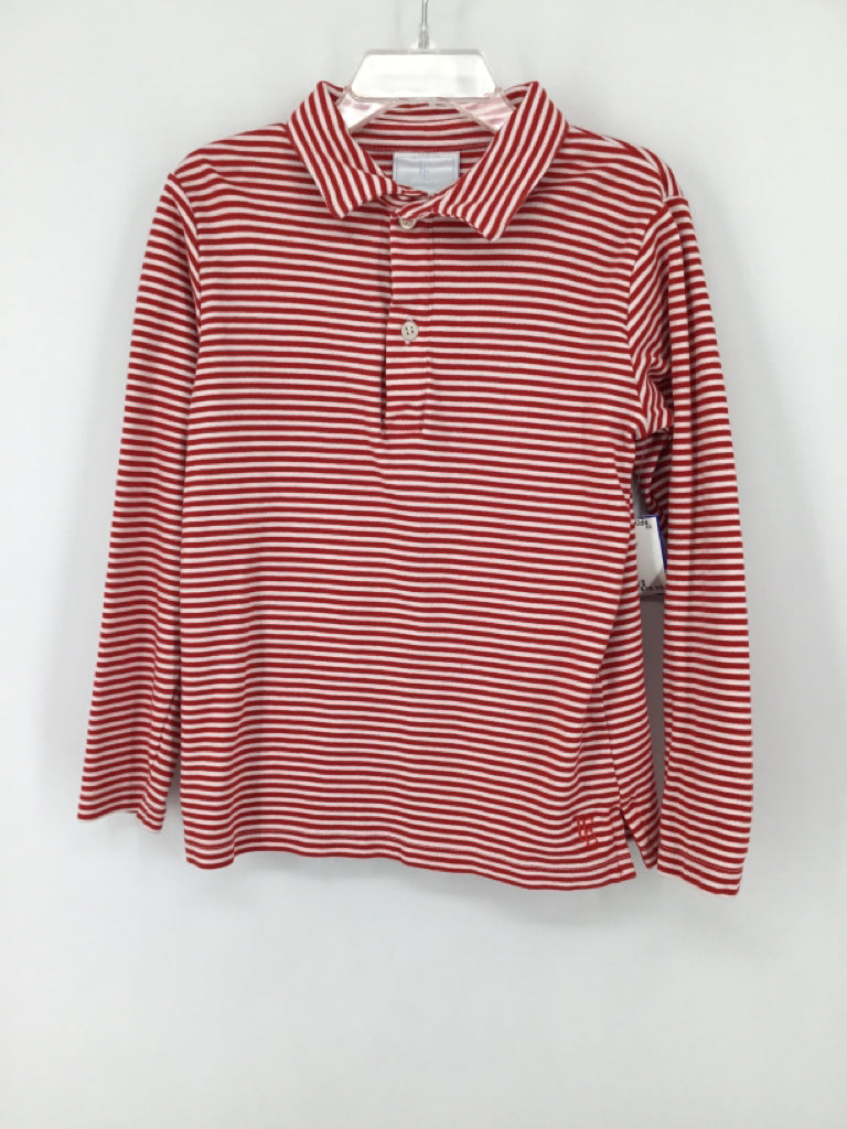Little English Child Size 7 Red Stripe Shirt - boys
