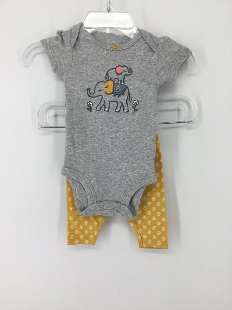 Carter's Child Size Newborn Gray Outfit - girls