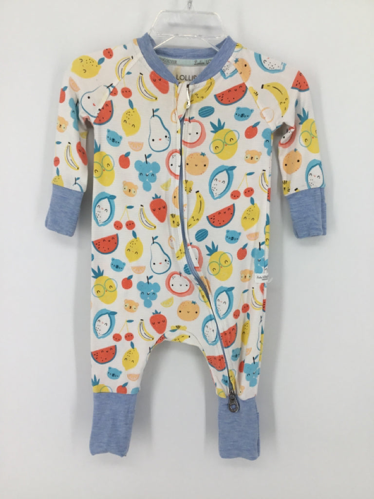 Lou Lou Child Size 0-3 Months Multi-Color Print Pajamas - boys