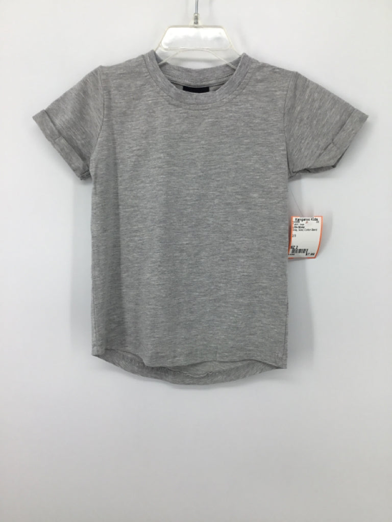 Little Bipsey Child Size 2 Gray Solid T-shirt - boys