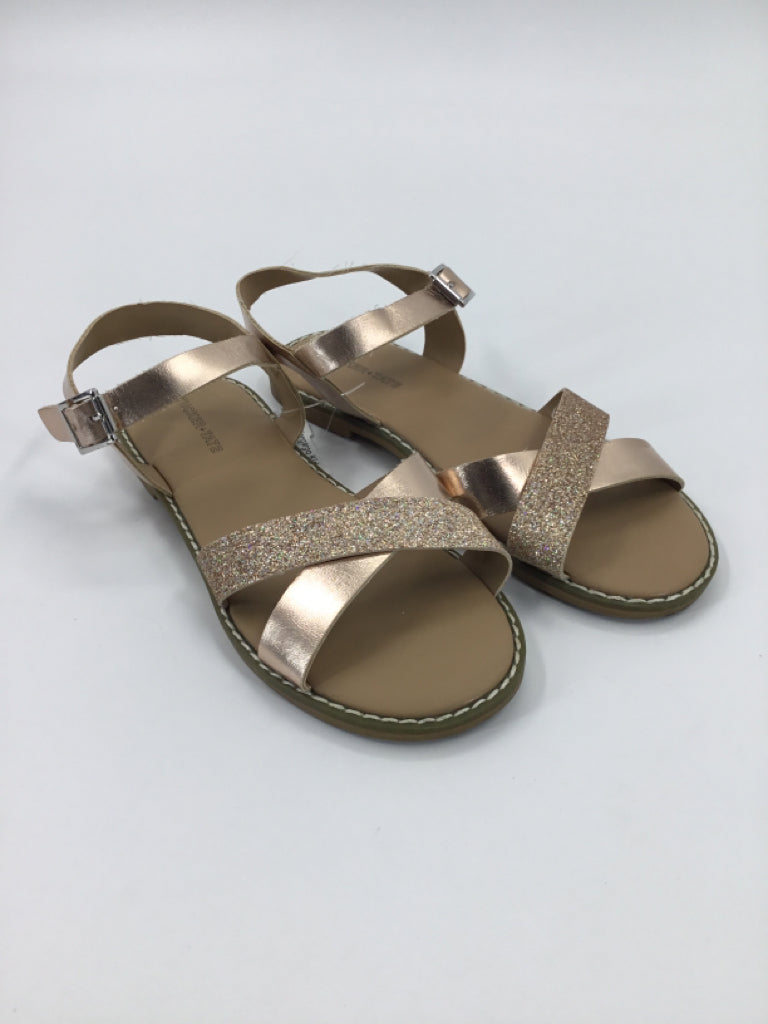 Tucker + Tate Child Size 1 Youth Gold Sandals/Flip Flops