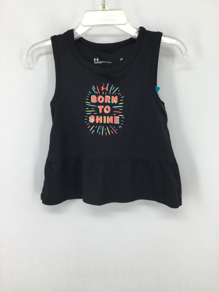 Under Armour Child Size 2 Black Tank top - girls
