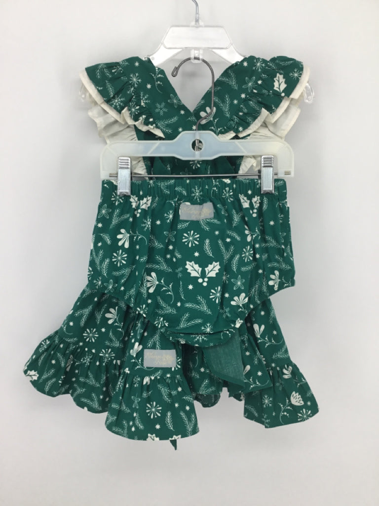 Eleanor Rose Child Size 18 Months Green Christmas Dress