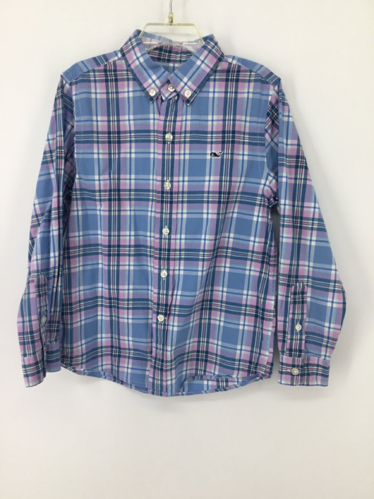 vineyard vines Child Size 6 Blue Plaid Shirt - boys