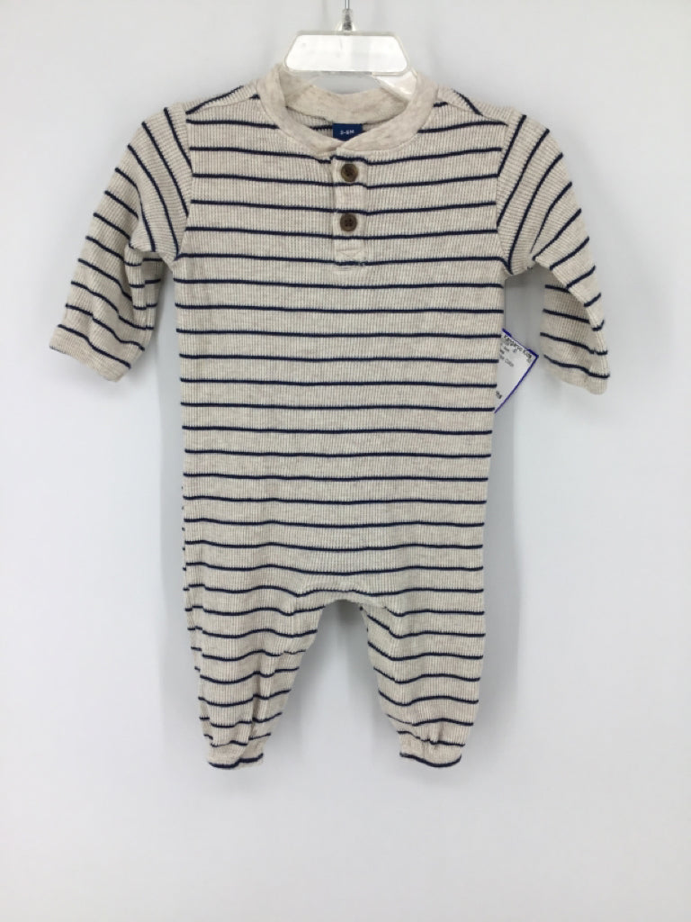 Old Navy Child Size 3-6 Months Tan Stripe Outfit - boys