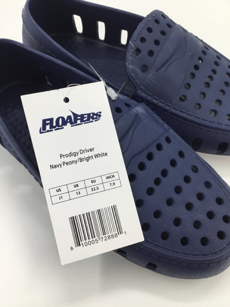 Floafers Child Size 1 Youth Navy Sandals/Flip Flops