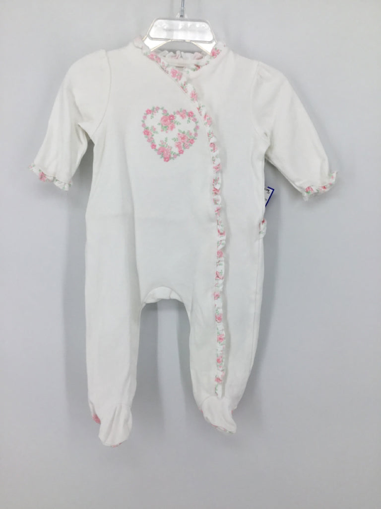 Little Me Child Size 6 Months White Sleepers