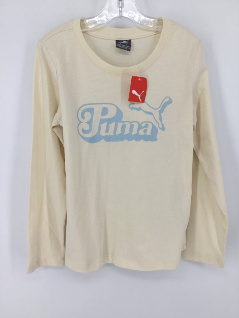 Puma Child Size 10 Cream T-shirt - girls