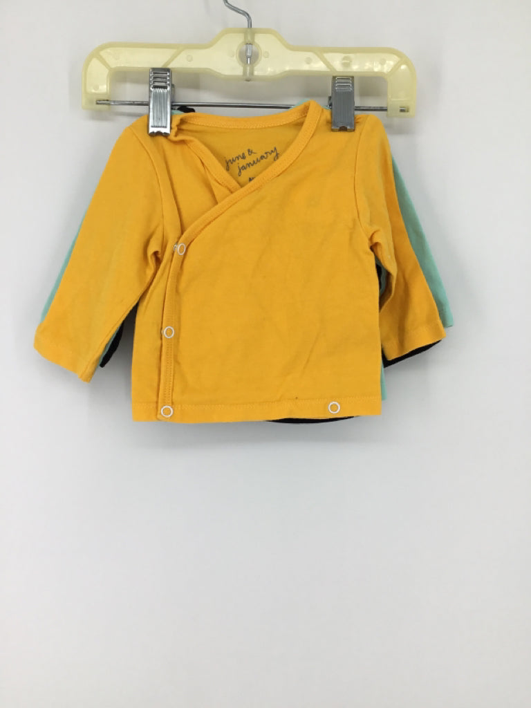 June & January Child Size Newborn Black Solid Shirt - boys