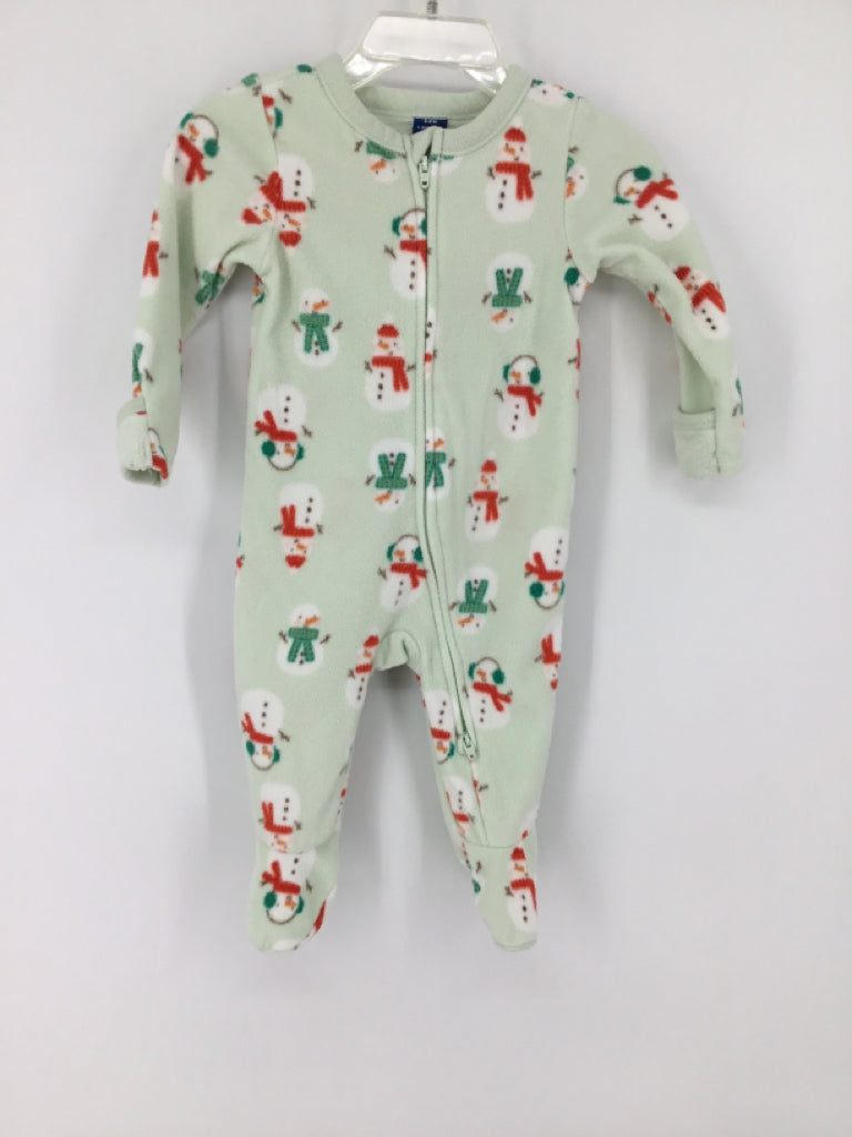 Old Navy Child Size 3-6 Months Green Sleepers