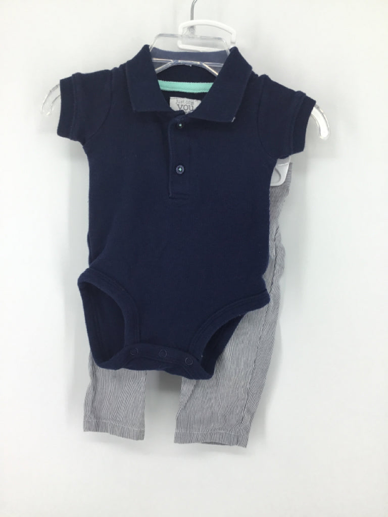 Just One You Made by Carters Child Size 3 Months Navy Solid Outfit - boys