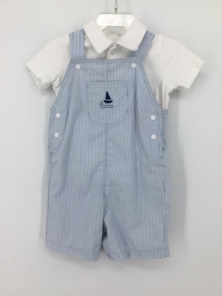 Just One You Made by Carters Child Size 12 Months Blue tractors Outfit - boys