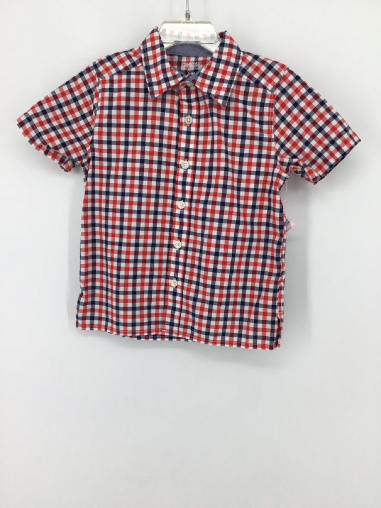 OshKosh B'gosh Child Size 3 Red Gingham Shirt - boys