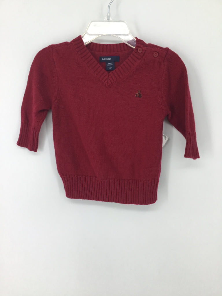 Babygo Child Size 3-6 Months Red Solid Sweater - boys