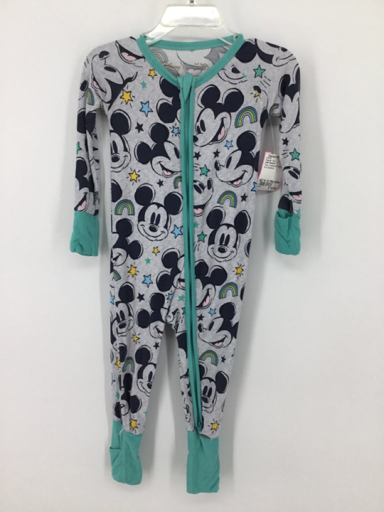 Little Sleepies + Disney Child Size 6-12 Months Gray Character Pajamas - boys
