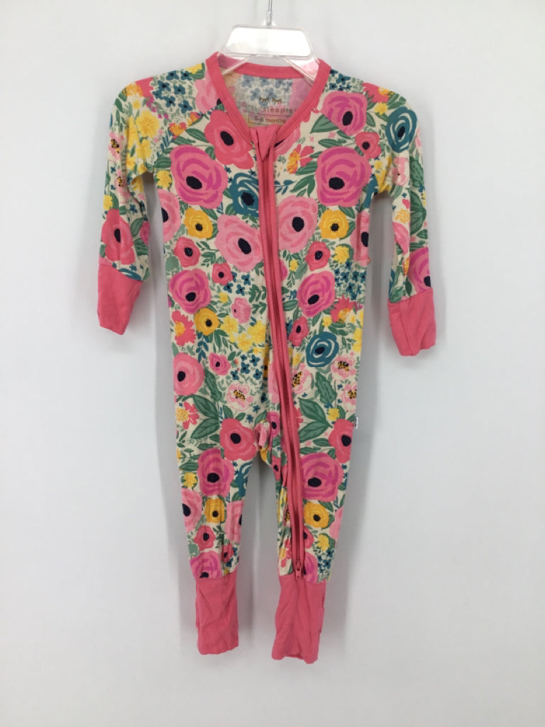 Little Sleepies Child Size 3-6 Months Pink Pajamas - girls