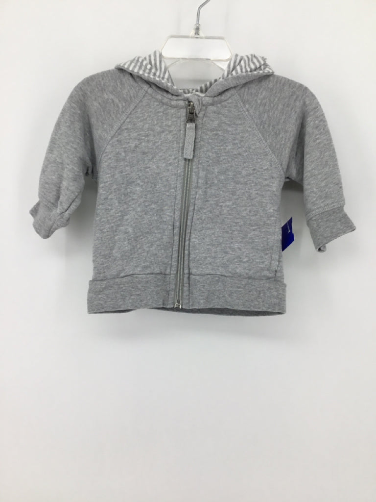 Hanna Andersson Child Size 3-6 Months Gray Solid Hoodie - boys