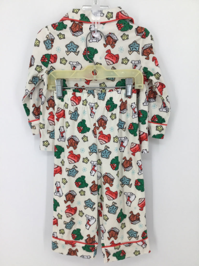Wonder Shop Child Size 18 Months White Christmas Pajamas