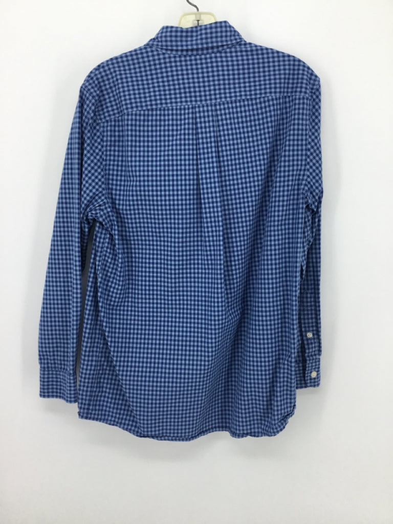 vineyard vines Child Size 12 Blue Gingham Shirt - boys