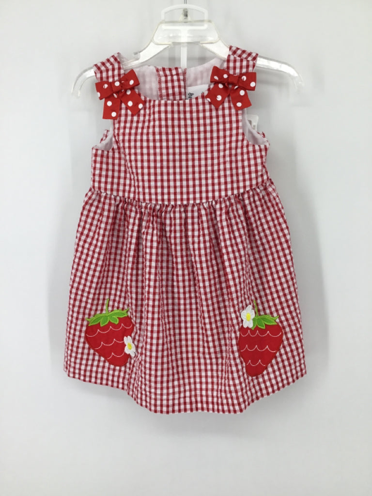 Counting Dasies Child Size 18 Months Red Dress - girls