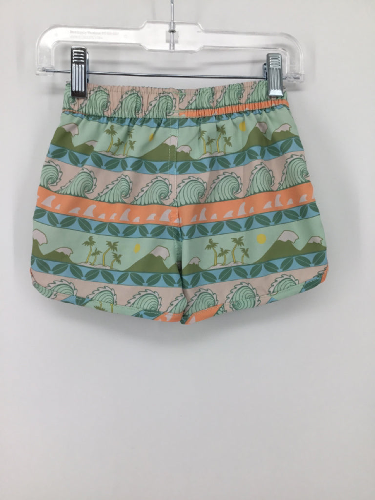 The Little Surfer Dude Child Size 2 Multi-Color Print Swimwear - boys