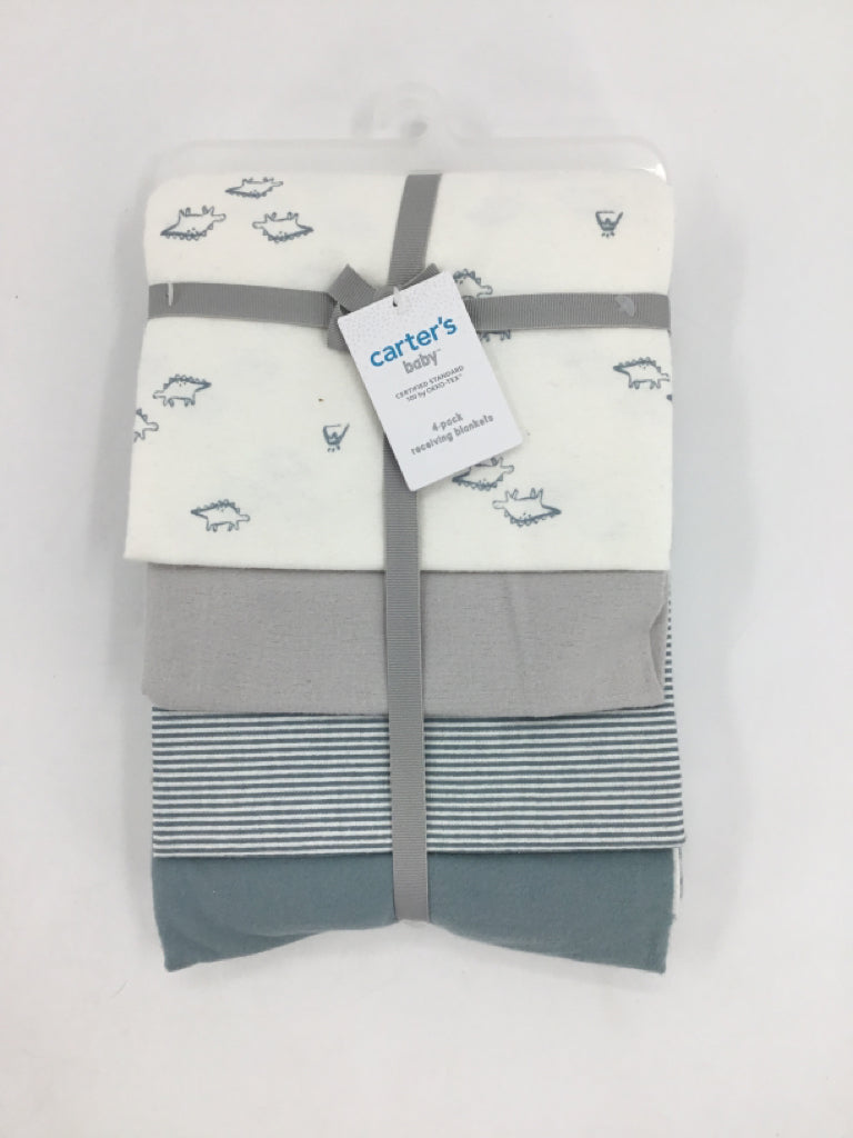 Carter's Gray Receiving Blankets - 4 pcs
