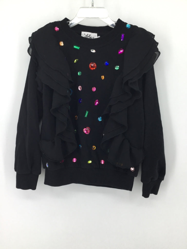 Lola & the Boys Child Size 6 Black Sweatshirt - girls