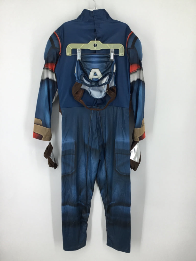 Disney Child Size 7 Blue Captain America Halloween Costume