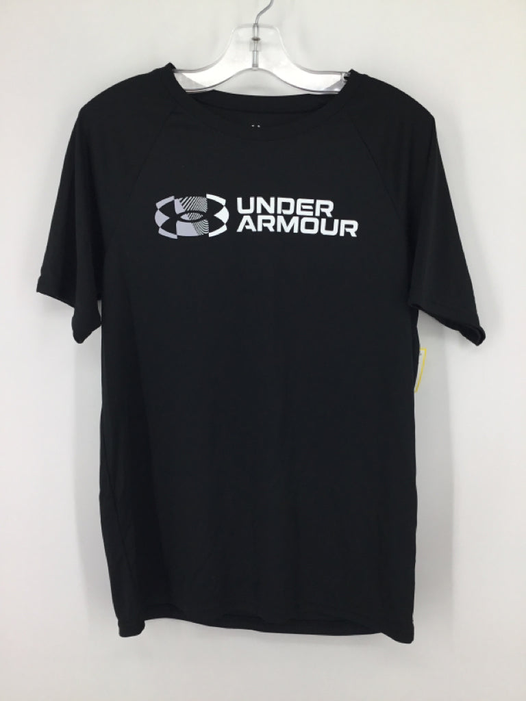 Under Armour Child Size 10 Black screen printed T-shirt - boys