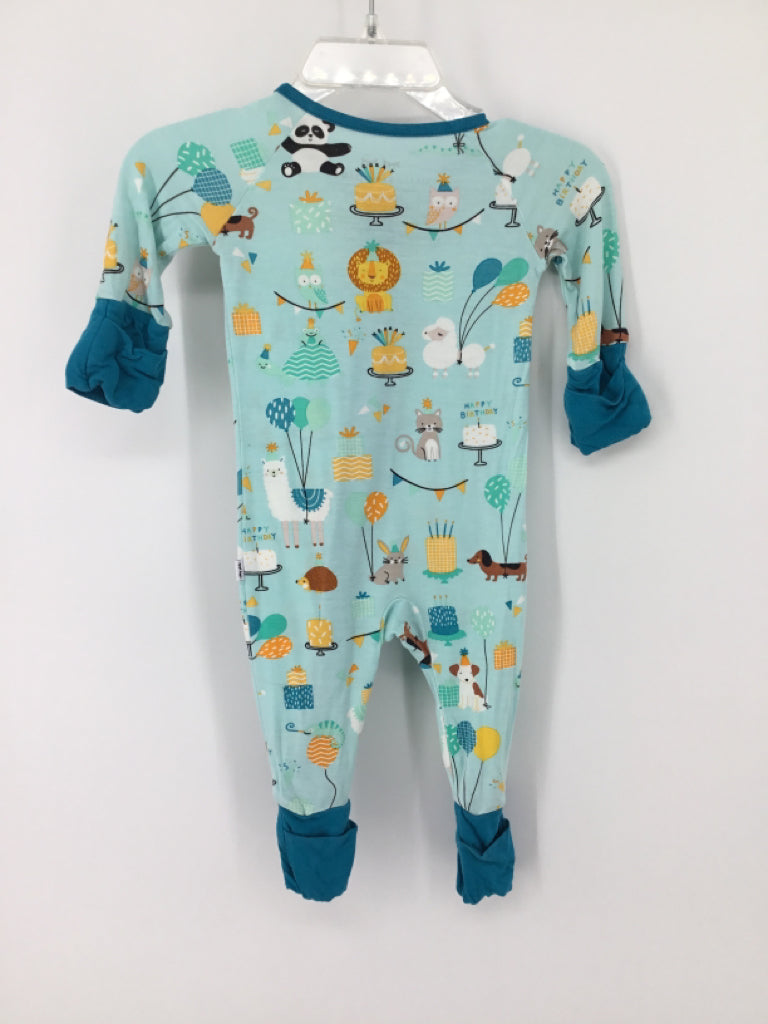 Little Sleepies Child Size Newborn Teal Sleepers