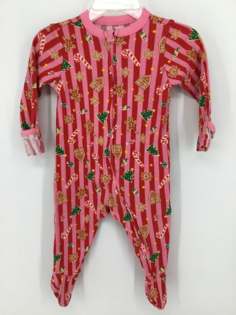 Old Navy Child Size 6-9 Months Pink Christmas Sleeper