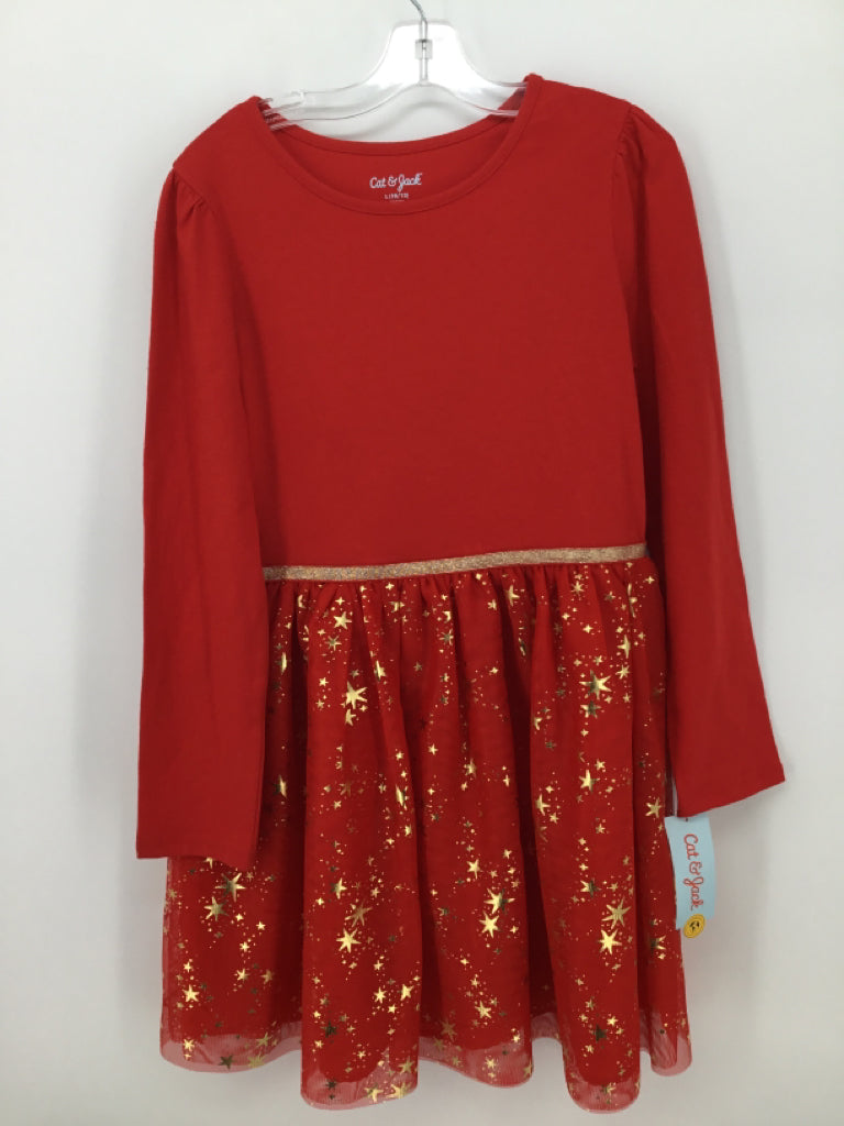 Cat & Jack Child Size 10 Red Stars & Stripes Dress