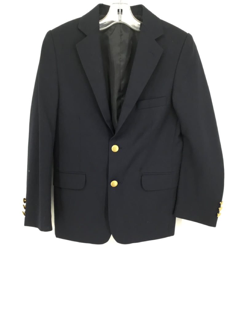 Chaps Child Size 10 Navy Solid Blazer - boys